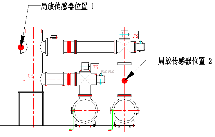 母联间隔上传感器安装位置示意图